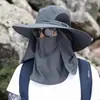 Chapéu Masculino de Verão Quebra-Sol Protetor Solar Chapéu de Sol Moderno Montanhismo Ao Ar Livre Pesca Pescador Chapéu de Sol