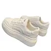 Zapatos Deportivos Blancos de Plataforma Gruesa para Mujer, Nuevos para Otoño 2025, de Cuero con Paneles, de Estudiante, de Altura Incremental, Versátiles, Casuales