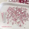 Acessórios de Nail Art Rosa com Strass Grandes em Formato de Leque, Pedras Soltas Ss3 Ss4 Strass com Fundo Plano, Kit Deslumbrante de Material para Unhas Vestível DIY