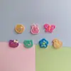 Brilhante quadrado flor borboleta urso coelho gato infantil grampo de cabelo corda de cabelo acessórios capa de celular acessórios de resina