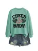 CHEER suéter cómodo holgado talla extra para mujer estampado de leopardo con patrón de corazón comercio exterior transfronterizo Amazon venta al por mayor