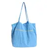 Bolso de hombro versátil de gran capacidad para mujer, estilo perezoso casual coreano, color liso, tipo tote