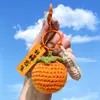 Lana tejida a mano buena occurrence Caqui llavero para llaves de coche bolsa joyería hermoso significado colgante amantes pequeño regalo