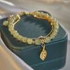 Pulsera de mariposa con diseño de nicho, pulsera de jade roto, mariposa súper hada, sencilla, combinable con todo, ideal para estudiantes y mejores amigas.