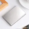 Aço inoxidável titânio preto anti-roubo escova anti-desmagnetização 6 cartões metal porta-cartões Porta-cartões cartão bancário cartão de crédito porta-cartões de visita
