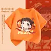 Camiseta de Manga Corta para Niños 2025 Nueva Ropa de Verano para Niños Nazha Top de Media Manga Ropa Occidental de Verano para Niñas