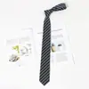 Corbata Verde Rayas Perezosas Estilo Japonés Libre Estilo Preppy Accesorios de Camisa Corbata de Mano Uniforme de Soltero Corbata jk para Mujer