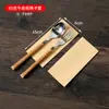 Pronta Entrega Utensílios de Mesa Comerciais Papel Revestido Porta-Hashi Descartável Conjunto de Colheres Quatro em Um para Hotel e Delivery Sacola de Papel Kraft