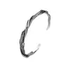 Pulsera de Madera Flotante para Hombre ins moderna nicho retro personalidad desgastada moda estilo frío pulsera abierta pulsera sólida