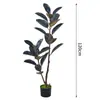 Planta Artificial Verde Diamante Negro Decoração de Sala de Estar de Alto Padrão Enfeites de Chão Árvore Falsa Grande para Interior Planta Biônica