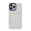 Adequado para iPhone 18 Pro Max Capa de Silicone Fosco com Porta-Cartão Três em Um Capa para Celular Apple 17 13/16 Simples