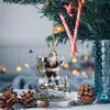 Chaveiro Pingente de Bolsa Acrílico Transfronteiriço Papai Noel e Boneco de Neve de Natal Pendente para Retrovisor de Carro