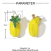 Máquina de Costura com Gotejamento de Óleo Estéreo 3D Abóbora Carro DIY Pingente de Aço Inoxidável Dragão Feminino Fruta do Dragão Uva Titânio Aço Joia Pingente