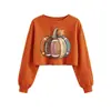 Rugby Abóbora Folha de Bordo Amazon Wish Estação Independente Moda Casual Divertido Moletom Cropped Curto Feminino