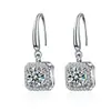 Aretes en Vivo Aretes de Tachuela de Moissanita para Mujer Aretes de Moissanita 50 Puntos Aretes Cuadrados Calidad Fina Venta Directa de Fábrica