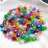 Fábrica de origen 32 cortes cara cuentas de esquina coloridas plástico acrílico cuentas sueltas DIY collar de mano accesorios de ropa