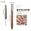 Conjunto de Canetas Ultra Finas para Nail Art Estilo Japonês, Canetas Profissionais para Pintura e Desenho de Linhas com Cabo de Sândalo, Adequado para Salões de Unhas