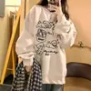 Sudadera de cuello redondo estilo americano para mujer, otoño e invierno, nuevo diseño popular primavera y otoño 2026, holgada, top casual chic