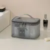 Bolsa de aseo de malla de nailon de gran capacidad, organizador de viaje, bolsa de cosméticos portátil, bolso multifuncional