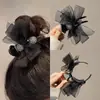 Horquilla para cola de caballo alta, accesorio para el pelo con forma de lazo para mujer, accesorio para el pelo con forma de bola, accesorio para el pelo con forma de tiburón grande de una celebridad de Internet.
