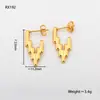 Joyería Popular Europea y Americana Acero de Titanio Hilo Convexo Pendientes Brillantes Diseño Único Pendientes de Nicho Fábrica Mayorista de Pendientes para Mujer