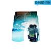 Verano AliExpress nuevo japonés difuso pequeño mar 3D impresión a color shorts casuales pantalones de playa