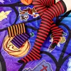 En stock Calcetines Rayados Azules y Negros Hasta la Rodilla para Adultos Disfraces de Fiesta de Halloween Medias Largas Sexy Calcetines de Cosplay
