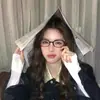 Gafas Retro Ovaladas Negras Estilo Coreano para Mujer, Lentes Lisos Ultraligeros Anti-Luz Azul, Herramienta Mágica Sin Maquillaje, Gafas de Prescripción