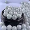 Myanmar um Jato Atacado Flor Flutuante Jato Amarelo Jato Roxo e Branco Pulseira de Contas de Gelo 12 13 14mm Contas Soltas Contas Grandes Redondas de Jato