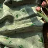 Mariposas Verdes Jugando en la Nieve, Tela de Seda Jacquard Xiangyun de Rayón, Camisa de Estilo Nacional Chino Nuevo, Chaleco, Tela Hecha a Mano para Cheongsam