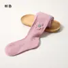 Medias para niñas estilo primavera y otoño, versátiles para usar con ropa exterior, con accesorios de girasol, leggings para niños, mallas para bebé con pies
