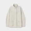 Chamarra de Trabajo Shijian con Cuello Alto para Mujer Otoño 2026 Corte Holgado con Botones Metálicos Impermeable Corto Casual 91576