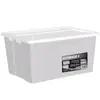 Caja de Almacenamiento de Plástico Extra Grande con Tapa para Ropa, Caja de Almacenamiento Engrosada para Coche y Organización Debajo de la Cama