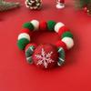 Coleira de bola de pelo de natal para animais de estimação, laços de alce, decorações para cães e gatos, coleira para cães pequenos e médios