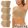 Paquete de 4 Talla Grande Europea y Americana Comercio Exterior Sujetador de Pecho Cruzado sin Tirantes sin Espalda Taza Completa Oculta Ropa Interior para Mujer Transfronterizo Amazon