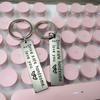 Llavero de acero de titanio, joyería, procesamiento de tiras de acero inoxidable, llavero con letras personalizadas, joyería "Te amo"