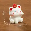 Figura de Gato da Sorte Desenho Animado Fofo, Acessórios de Decoração para Casa de Bonecas DIY, Pequenos Enfeites de Micro paisagem para Painel de Carro