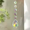 Atrapasol de Cristal Captador de Luz Solar Decoración Colgante DIY para Jardín Colgante de Iluminación con Cuentas Octagonales de Colores Arcoíris AB