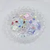 Dongzhou Cristal Transparente Diamante Suelto Súper Brillante Fondo Puntiagudo Accesorios para Uñas Diamante Cubo de Hielo Ovalado Pedrería para Uñas Portátil Venta al por Mayor en Stock