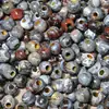 Ágata de seda enredada piel gris envejecida cuentas coloridas de agujero grande estilo antiguo para joyería DIY las cuentas se pueden usar para cadenas de cuentas cuentas para la cintura cuentas espaciadoras