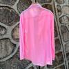 Camisa Transfronteriza Tallas Grandes Larga Alta para Mujer Holgada Casual Moda Elegante Versátil Longitud Media para Viajar OL