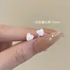 Pendientes Biológicos de Porcelana con Forma de Corazón de Caramelo de Colores 6mm Perforación de Oreja Pendientes de Cerámica con Circonia Joyería para Hueso de la Oreja para Mujeres