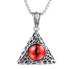 Collar de ojo de diamante hip hop para hombre colgante de acero inoxidable joyería de acero de titanio venta al por mayor suministro transfronterizo
