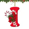 Nuevas decoraciones navideñas personalizables en inglés de 26 letras para la frontera, adornos para el árbol de Navidad, colgantes