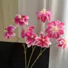3 Flores de Magnólia Artificiais para Decoração de Corredor de Casamento, Banquete de Noivado e Arranjo de Quarto de Casamento