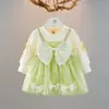 Vestido Nuevo de Manga Larga para Niña 2026, Estilo Primavera y Otoño, Elegante Vestido de Princesa para Niños, Vestido de Primavera para Bebé Niña, Atuendo de Primavera