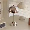 Lámpara de hongo LED transfronteriza, lámpara de mesa de capullo electrochapado, lámpara de mesa decorativa recargable con control táctil estilo nórdico para el hogar, dormitorio, estudio