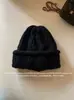 Gorro de Lana Trenzado Estilo Coreano para Mujer, Moderno y Cálido, Adecuado para Cabezas de Gran Circunferencia, Versátil, Adelgazante, Gorro, Gorro Holgado