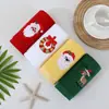 Toalla de Navidad de Algodón Puro al por Mayor 32 Hilos Bordada Absorbente Sin Pelusa Toalla de Regalo Publicidad Festiva Toalla Facial Personalizable
