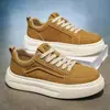 2026 Novos Sapatos Casuais Masculinos de Verão Moda Baixo Cano Couro Sola Grossa Versátil Resistente ao Desgaste Antiderrapante Impermeável Tênis Esportivo